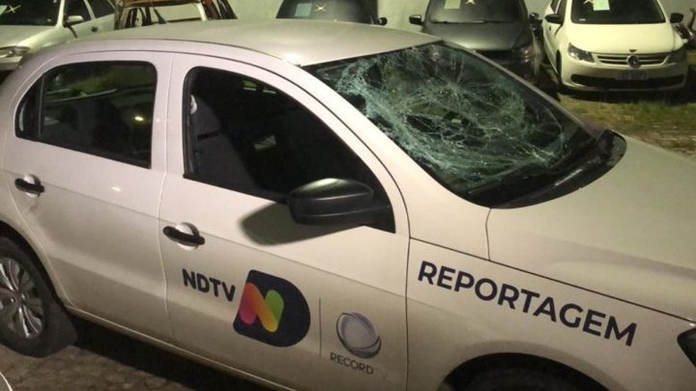 Equipe da NDTV Record é agredida durante produção de reportagem em Joinville (SC)