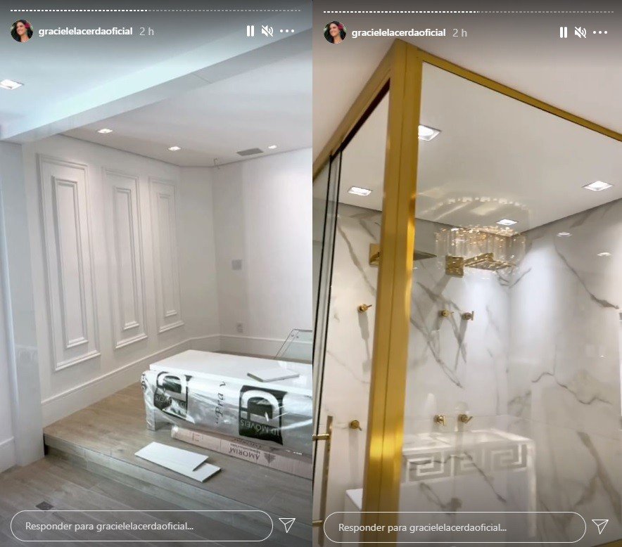 Graciele Lacerda compartilha com seguidores reforma do triplex