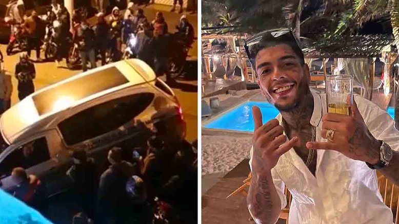 Velório de MC Kevin tem homenagem com fogos e aglomeração