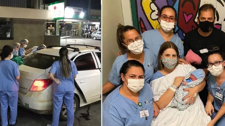 Bebê de 4kg 'se apressa' e nasce dentro de carro em frente ao hospital em Blumenau (SC)