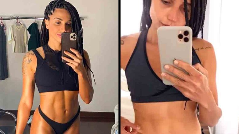 Paula Amorim mostra corpo antes e depois de ‘No Limite’