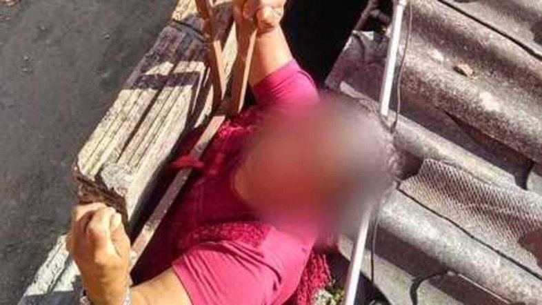 MG: Idosa fica presa ao tentar pular muro da casa do filho