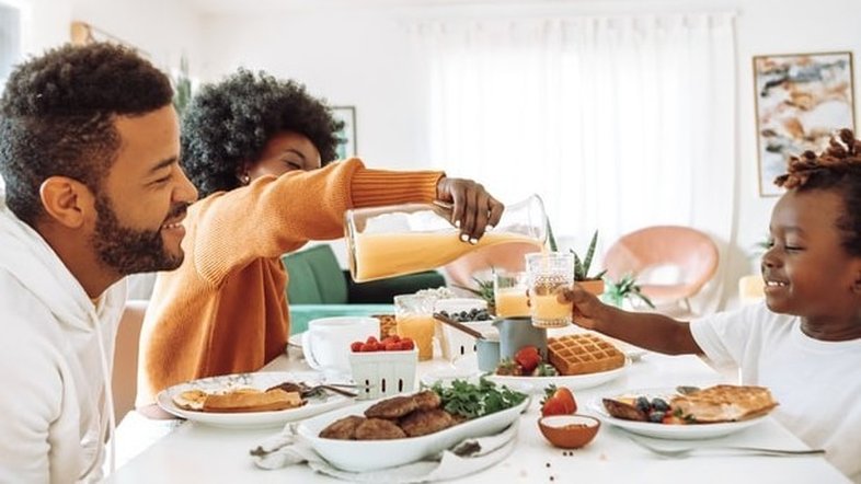 família almoço refeição