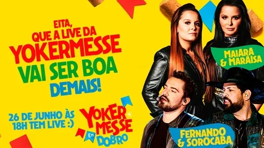 Live Junina recebe as duplas Fernando & Sorocaba e Maiara & Maraisa