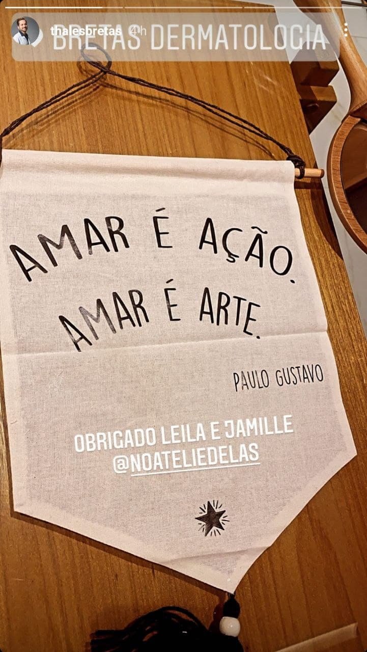 Thales Bretas decora consultório com frase de Paulo Gustavo sobre o amor 4 Thales Bretas decora consultório com frase de Paulo Gustavo sobre o amor