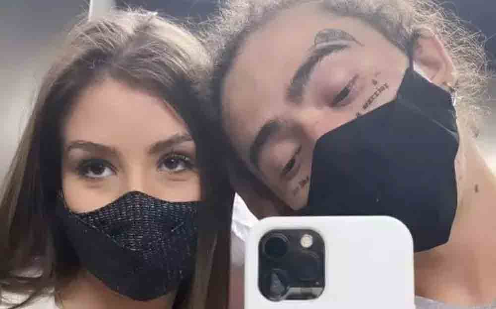 Whindersson surge com novas tatuagens no rosto em clique com Maria Lina