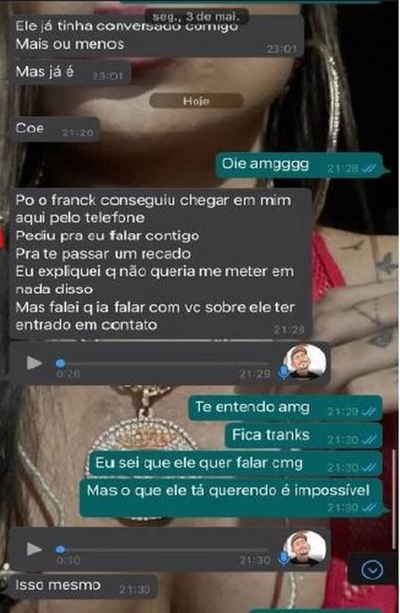 MC Marcelly diz que ex continua mandando mensagem pelo celular mesmo preso