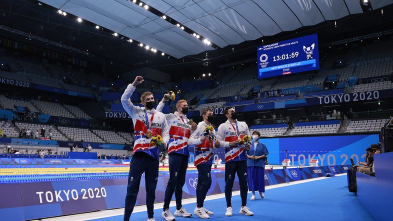 Natação: Grã-Bretanha é ouro 4x200m livre masculino e Brasil é 8º
