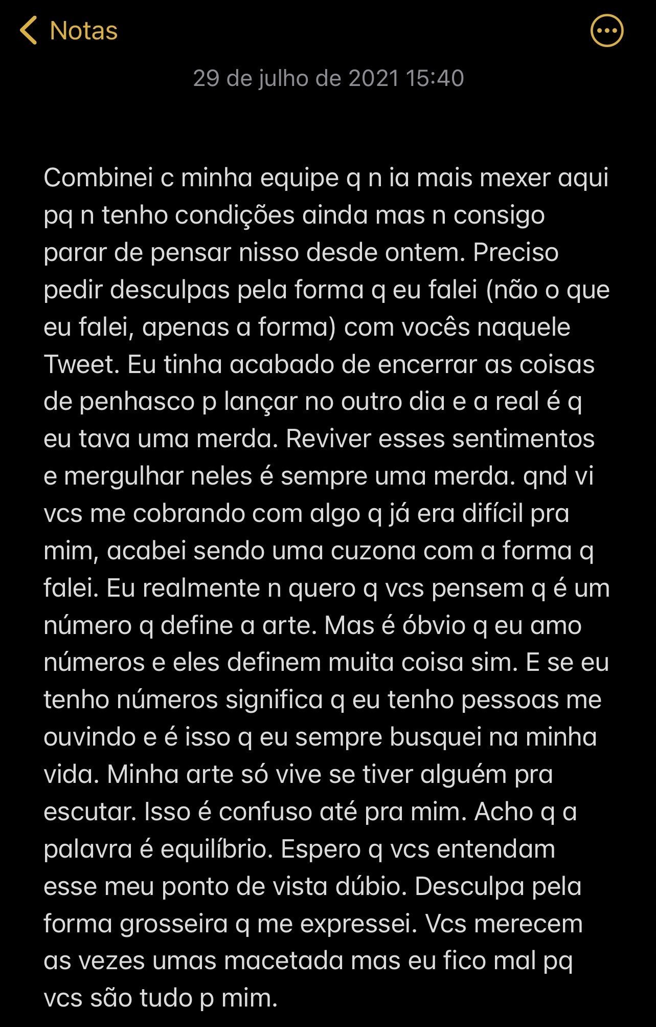 Luísa Sonza pede desculpa por grosseria com fãs após aparecer fumando em clipe 4 Luísa Sonza pede desculpa por grosseria com fãs após aparecer fumando em clipe
