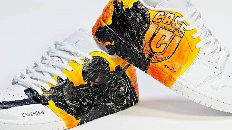 Casemiro ganha tênis estilizado com arte do jogo Counter Strike
