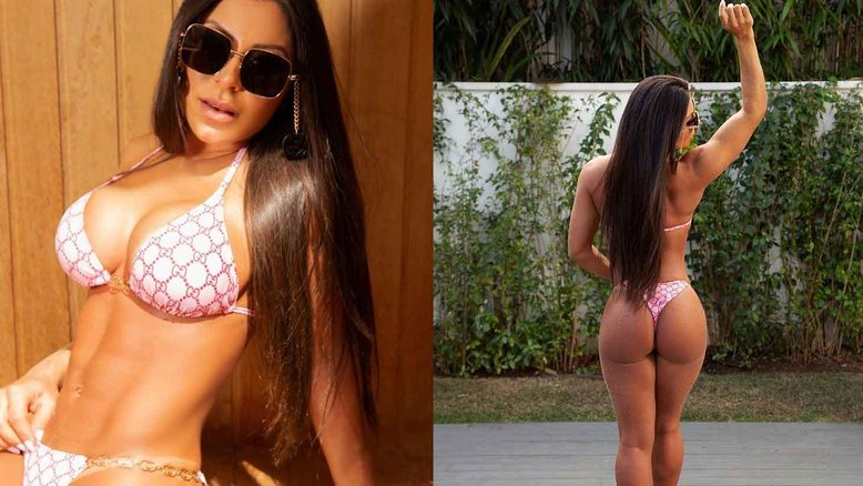 Andressa Miranda posta fotos de biquíni e diz: "Disciplina"