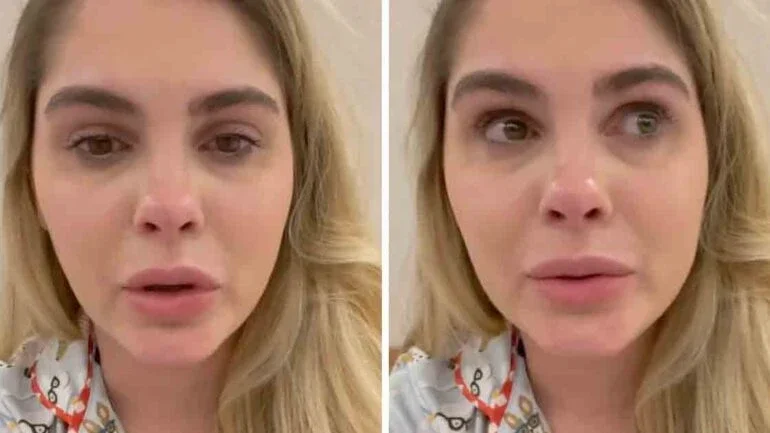 Bárbara Evans chora ao falar sobre resultado de biópsia em embriões