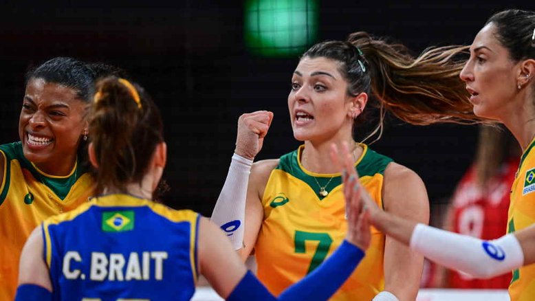 Seleção de vôlei feminino vence Comitê Olímpico Russo e está nas semifinais