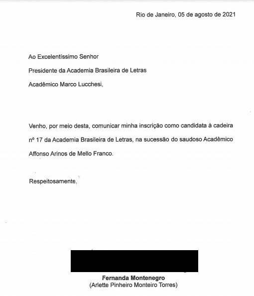 Fernanda Montenegro se candidata para cadeira na Academia Brasileira de Letras