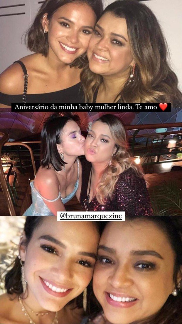 Manu Gavassi, Preta Gil e outros famosos homenageiam Bruna Marquezine no aniversário da atriz 4 Manu Gavassi, Preta Gil e outros famosos homenageiam Bruna Marquezine no aniversário da atriz