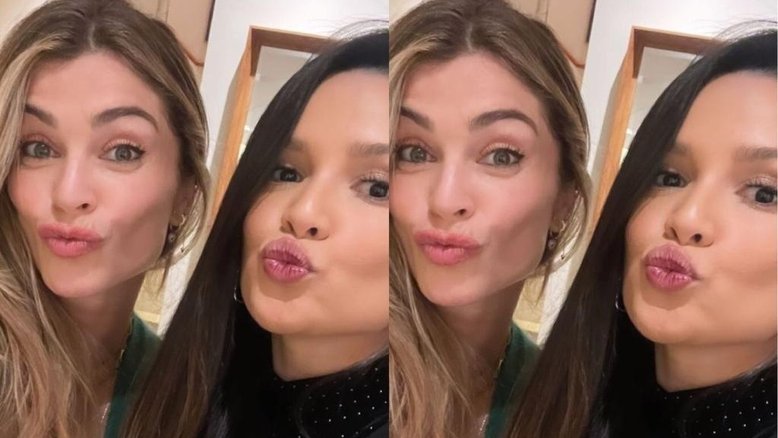Juliette mostra foto de encontro com Grazi Massafera: 'Biquinho sujo de vinho'