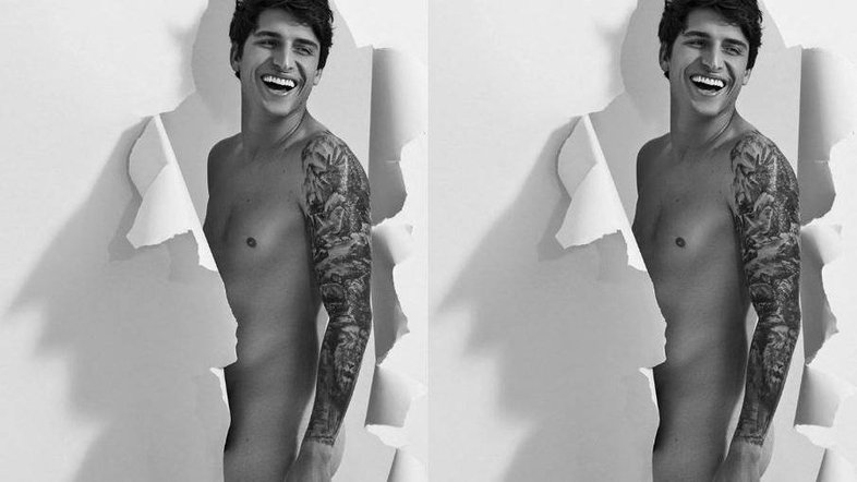 Felipe Prior posa nu para revista sem avisar a família: "Deixei a surpresa"