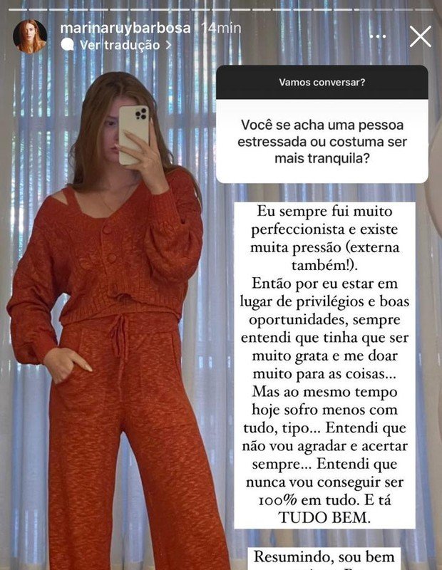 'Tenho que me doar muito para as coisas', diz Marina Ruy Barbosa sobre privilégios 4 'Tenho que me doar muito para as coisas', diz Marina Ruy Barbosa sobre privilégios