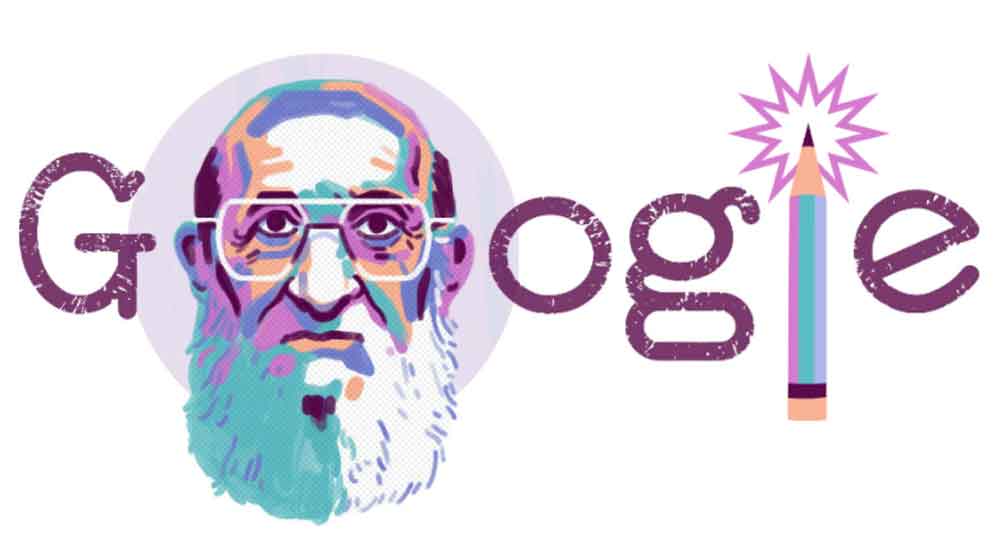 Google faz homenagem ao 100.º aniversário de Paulo Freire.