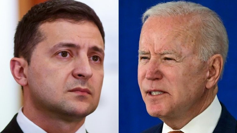 Presidente ucraniano Zelenski busca ajuda de Biden contra Moscou