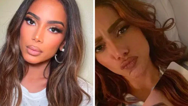 Anitta muda de visual e aparece ruiva para premiação