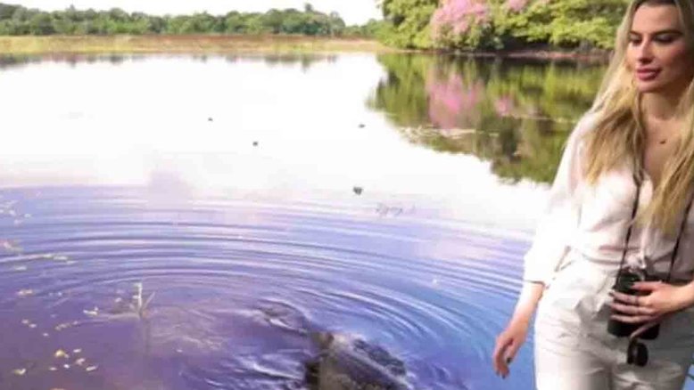 Ex-BBB Fernanda Keulla é atacada por jacaré no Pantanal