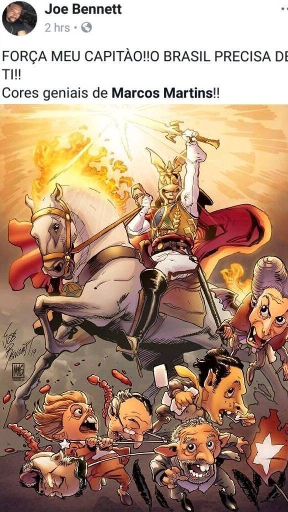 Marvel demite quadrinista brasileiro que fez ilustração 'pró-Bolsonaro' 4 Marvel demite quadrinista brasileiro que fez ilustração 'pró-Bolsonaro'