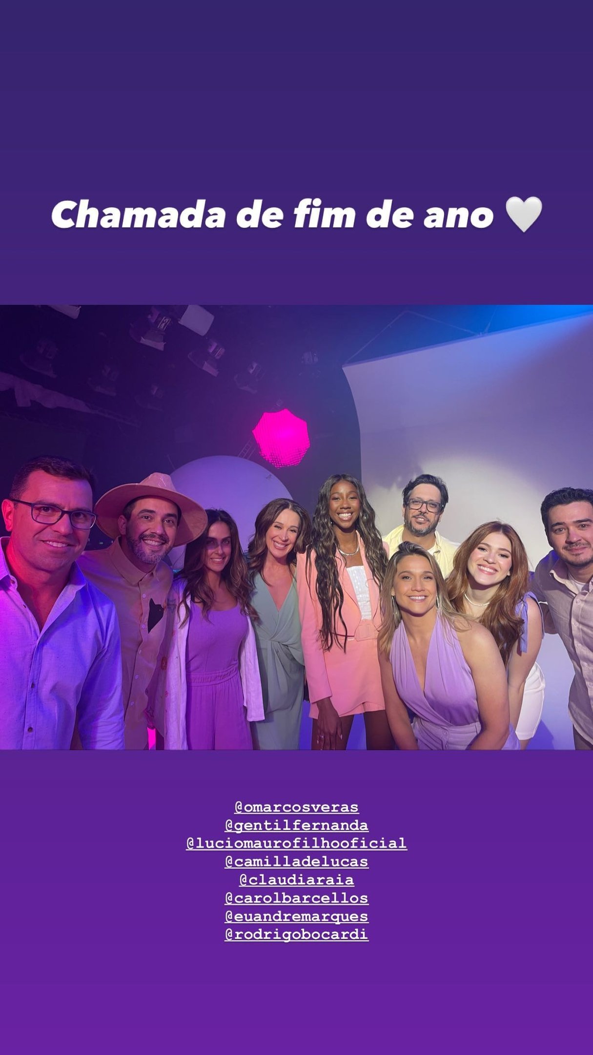 Globais mostram bastidores das gravações da vinheta de fim de ano