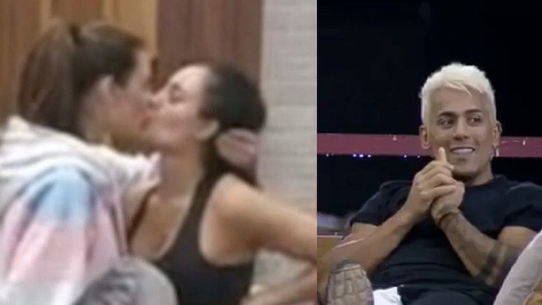 A Fazenda: Tiago Piquilo pede para rever selinho de Day e Aline