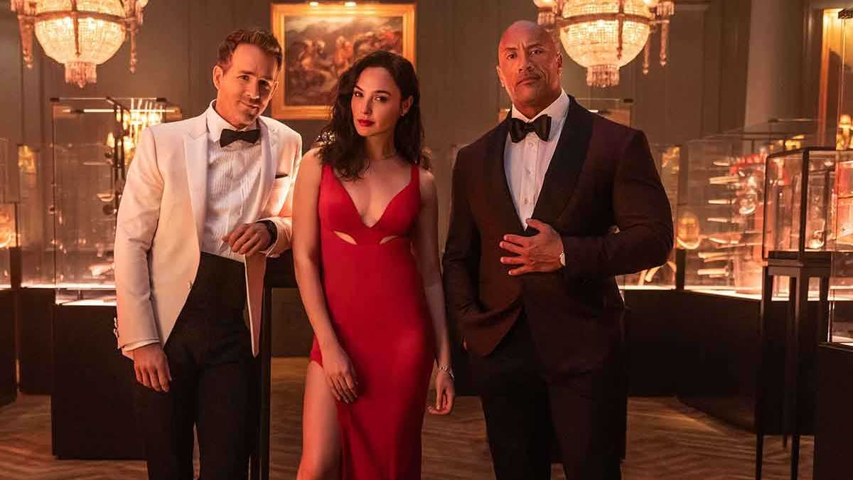 Netflix divulga trailer de 'Alerta Vermelho', que reúne The Rock, Ryan Reynolds e Gal Gadot