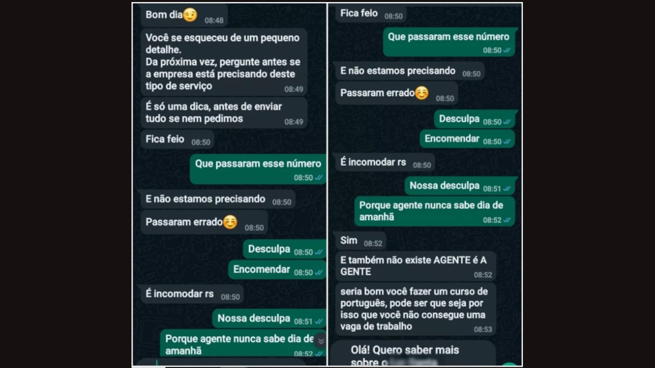 Cuidadora é hostilizada por erros de português em trocas de mensagens com  clínica de asilo - ISTOÉ Independente