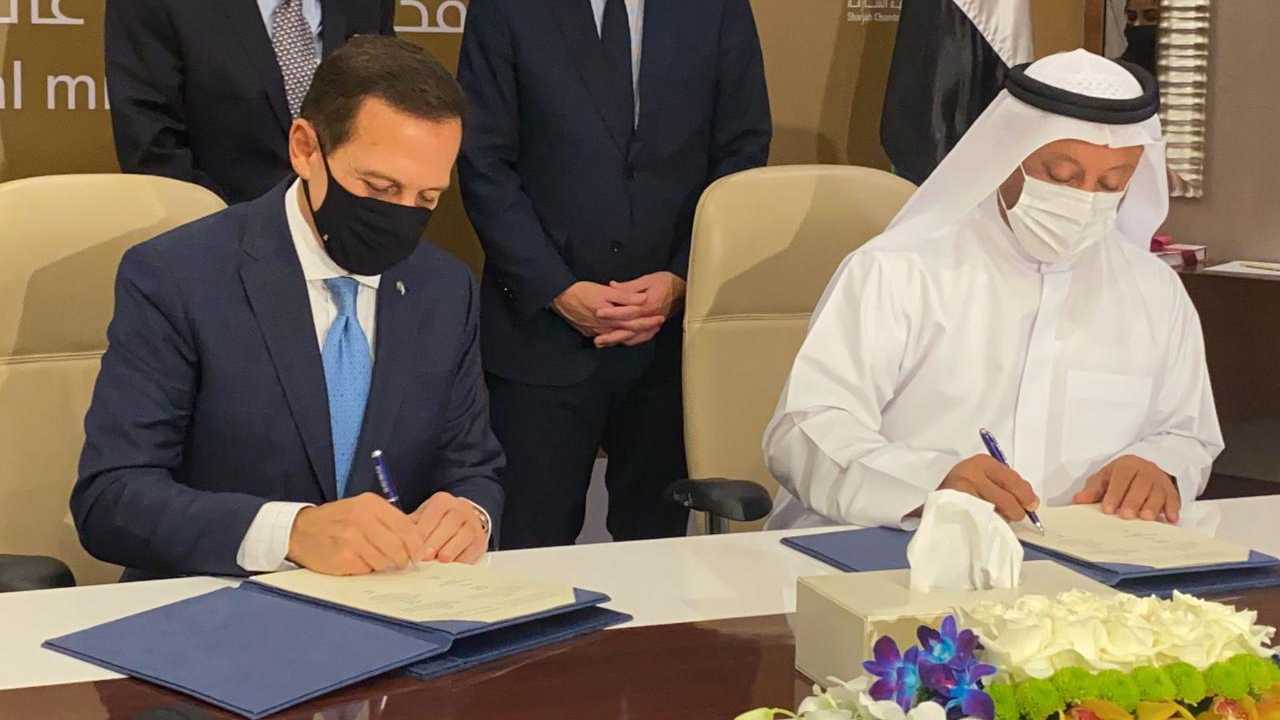Doria anuncia acordo com a Câmara de Comércio e Indústria de Sharjah, nos Emirados Árabes