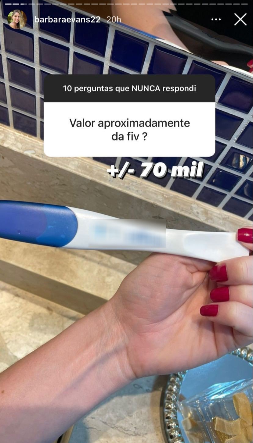 Saiba quanto Bárbara Evans pagou em processo de fertilização in vitro
