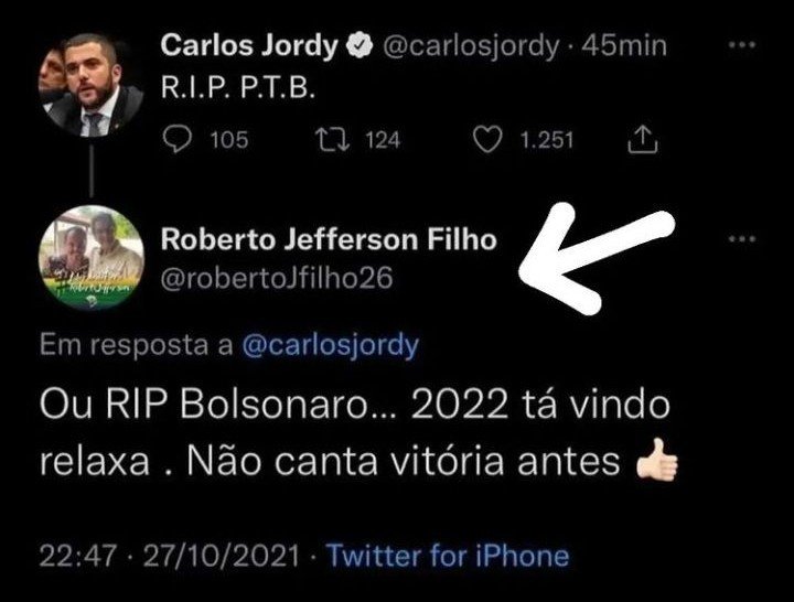 Em carta, Jefferson indica rompimento com Bolsonaro 7 Em carta, Jefferson indica rompimento com Bolsonaro