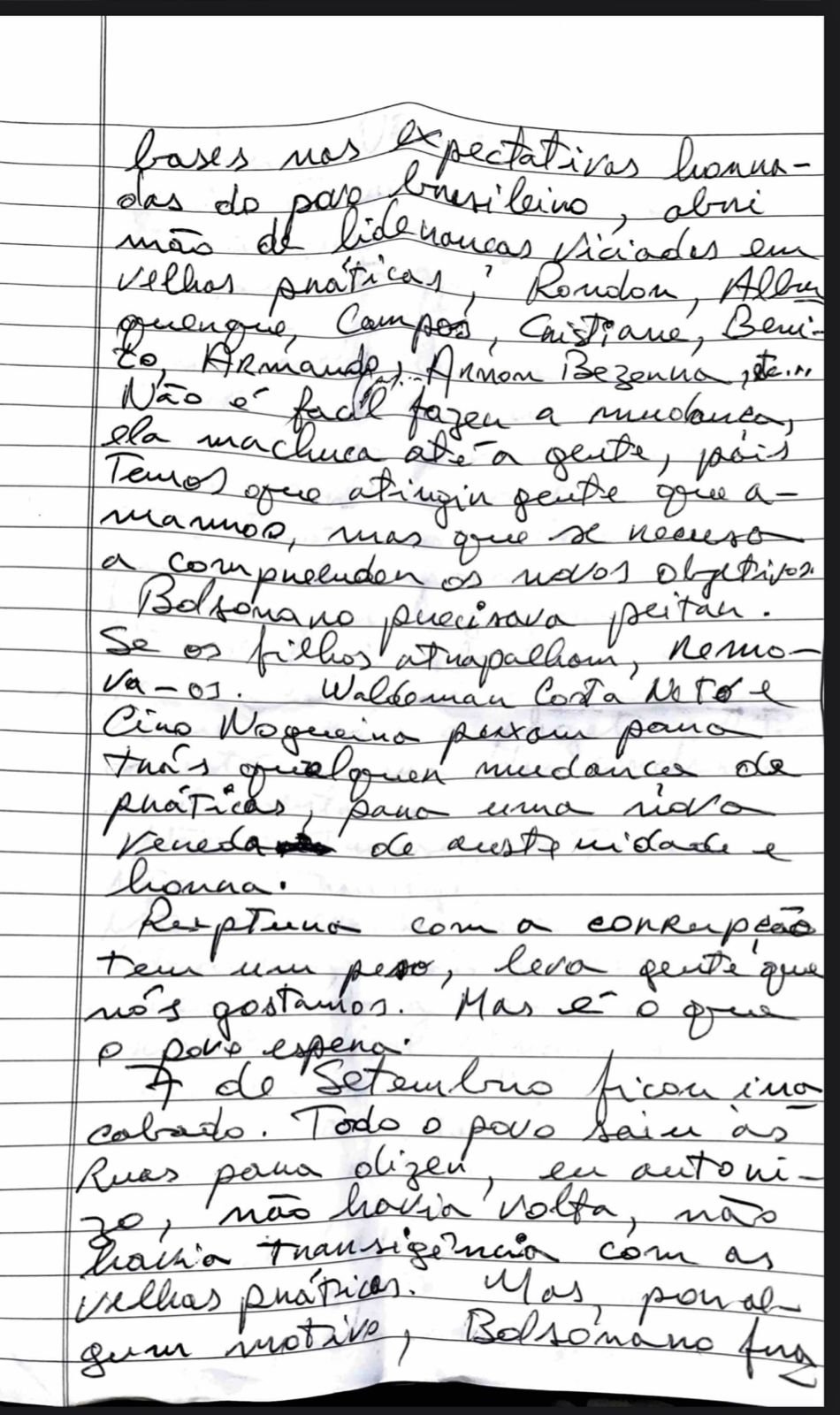 Em carta, Jefferson indica rompimento com Bolsonaro