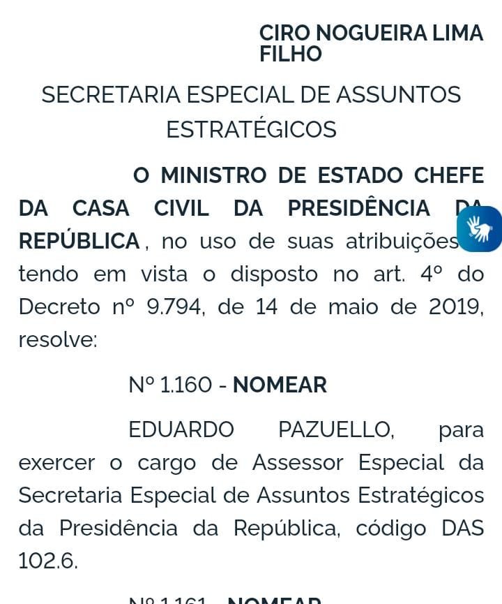 Pazuello volta ao Governo como assessor no Palácio