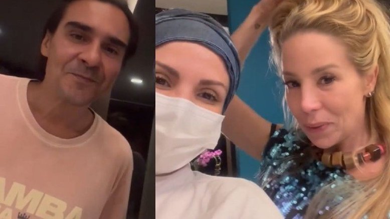André Gonçalves comemora aniversário da mulher, Dani Winits