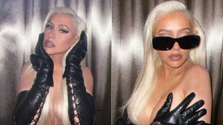 Christina Aguilera celebra 41 anos com topless e marido se derrete: 'Eu amo'