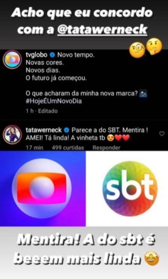 Patrícia Abravanel compara novo visual da Globo com SBT e alfineta concorrente 4 Patrícia Abravanel compara novo visual da Globo com SBT e alfineta concorrente
