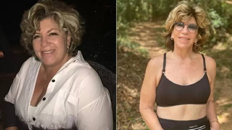 Silvia Poppovic celebra ter emagrecido 50 kg com top e barriga à mostra
