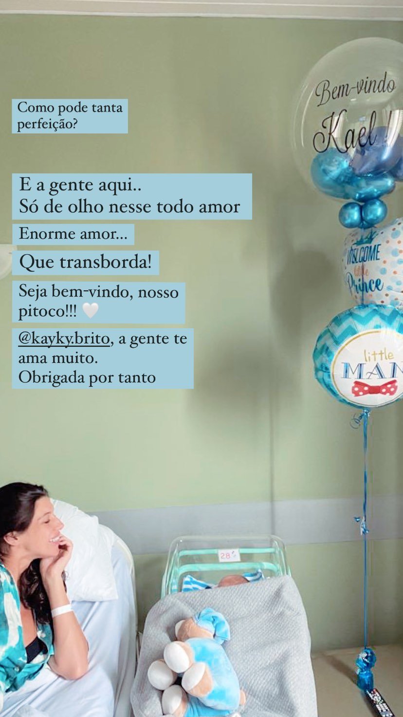 Nasce Kael, primeiro filho de Kayky Brito com Tamara Dalcanale