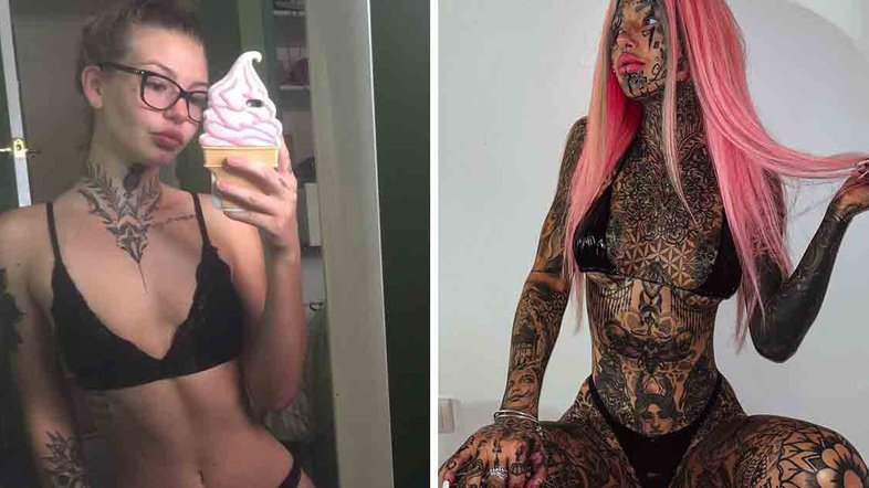 Modelo que tem 99% do corpo tatuado fatura mais de R$ 1 milhão em plataforma de conteúdo adulto