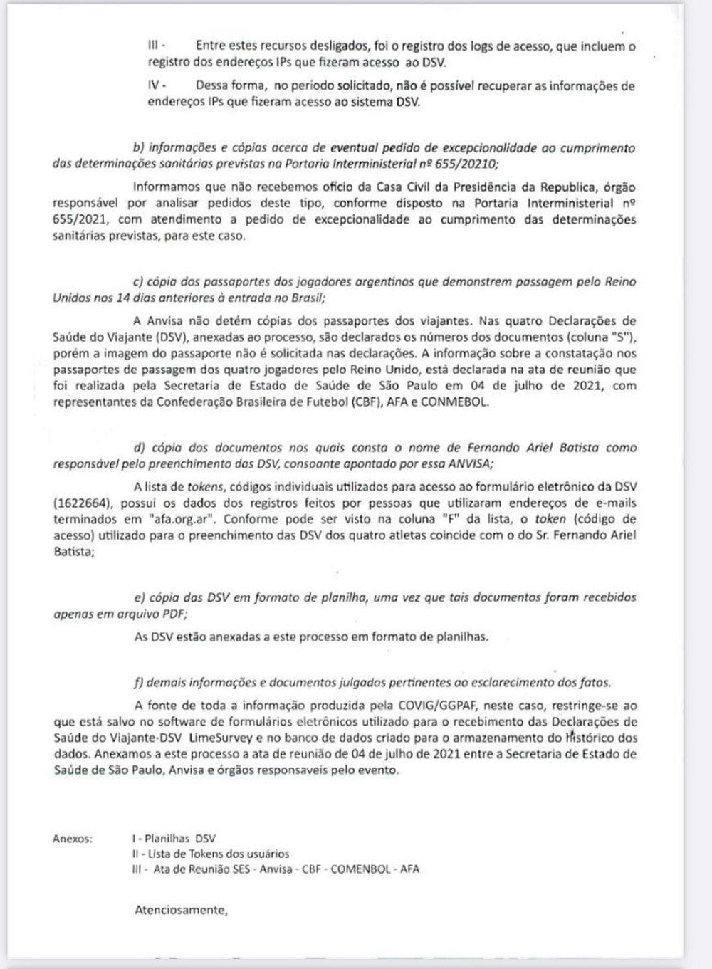 Brasil x Argentina: Anvisa alega falsificação da AFA em atestados de saúde de jogadores argentinos 11 Brasil x Argentina: Anvisa alega falsificação da AFA em atestados de saúde de jogadores argentinos
