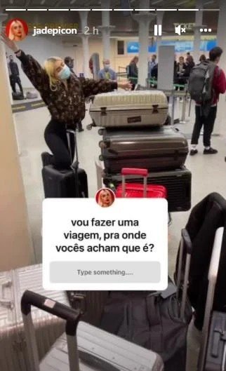 BBB22: Jade Picon faz viagem e reacende boato sobre participação em reality 4 BBB22: Jade Picon faz viagem e reacende boato sobre participação em reality
