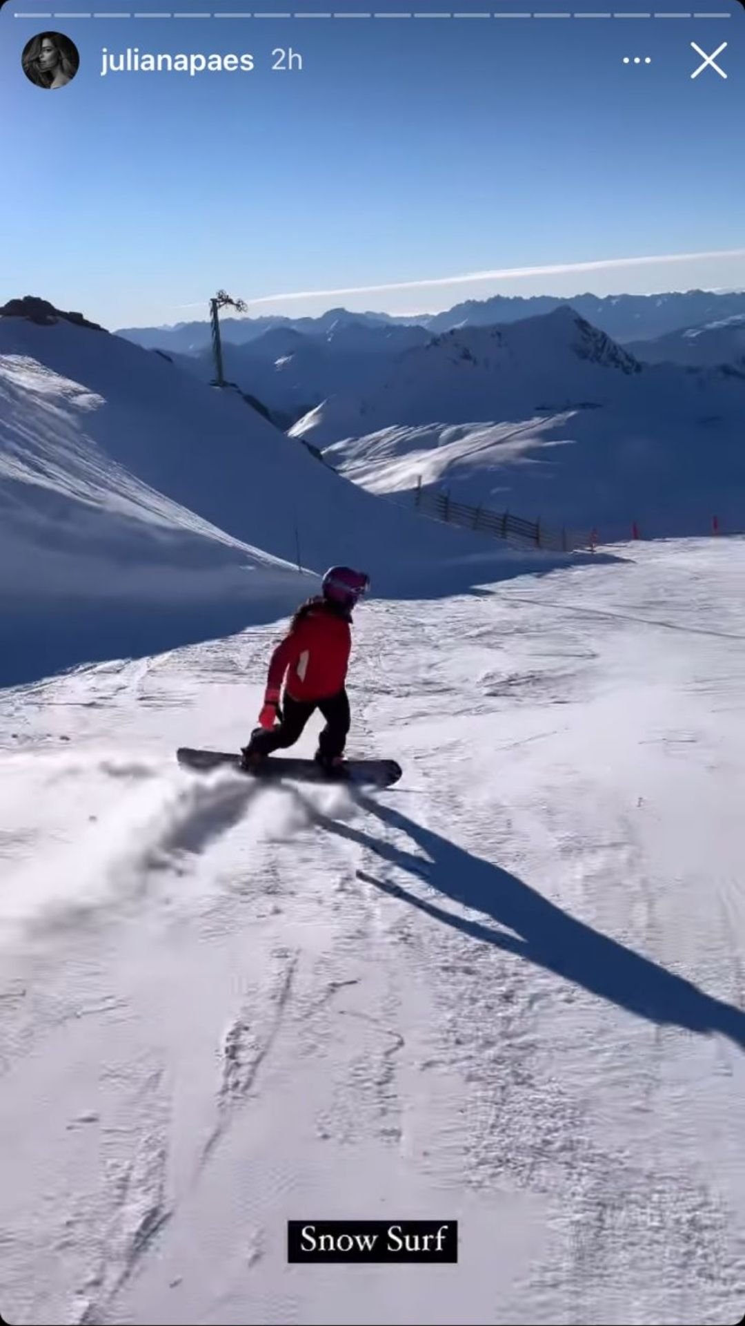 Juliana Paes mostra habilidade com snow surf nos Alpes 7 Juliana Paes mostra habilidade com snow surf nos Alpes