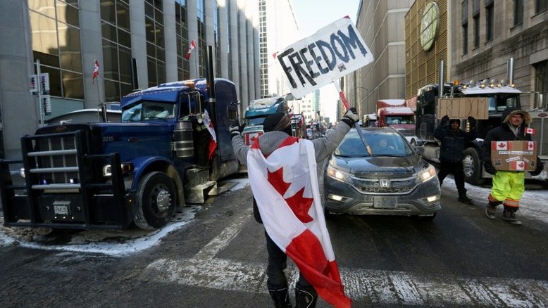 Protestos contra medidas anticovid no Canadá inspiram mobilização internacional