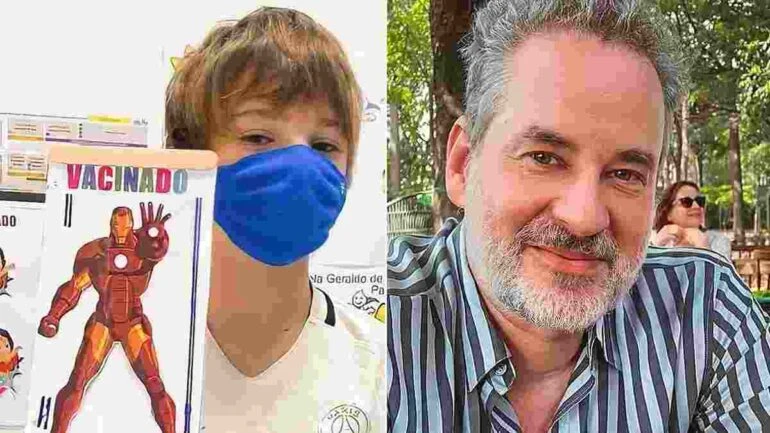 Após perder pai para Covid-19, Dan Stulbach festeja vacinação do filho