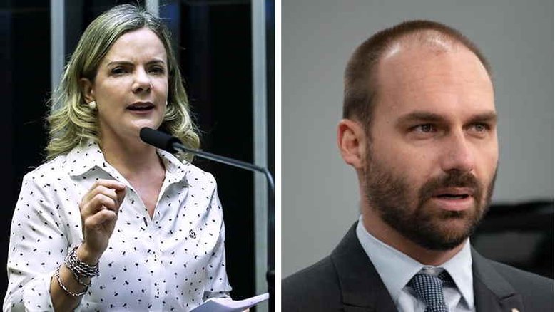 Gleisi Hoffmann e Eduardo Bolsonaro, asquerosos, usam judeus politicamente