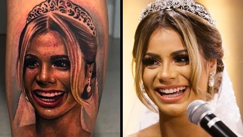 MC Guimê tatua rosto de Lexa e internautas brincam: ‘O que vale é a intenção’