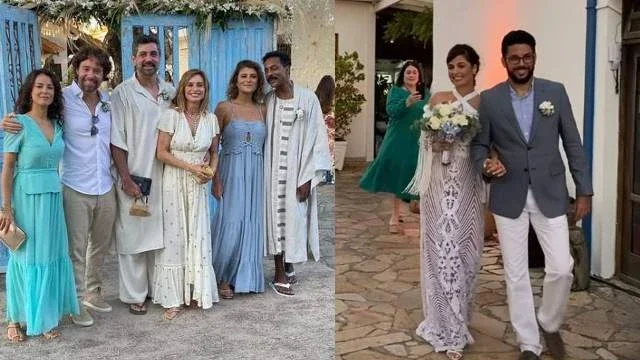 Emanuelle Araújo se casa na Bahia com padrinhos famosos